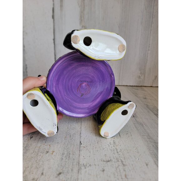 Halloween ceramics spooky cat 3 wick candle holder pumpkin home decor unique - Picture 6 of 7